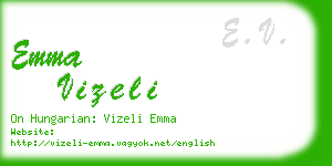 emma vizeli business card